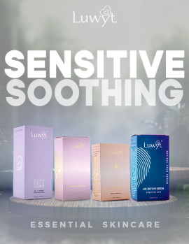 LUWYT SENSITIVE SKINCARE SOOTHING KIT curated combo pack for essential skin care with, 

LUWYT ACTIVE CLEANSER CREAM
LUWYT RETINOL FACE SERUM FOR SENSITIVE SKIN
LUWYT ENRICHED MOISTURISER WITH EMU OIL
LUWYT ESSENTIAL SUN EXPERT
LUWYT VIBRANT LIP SHA