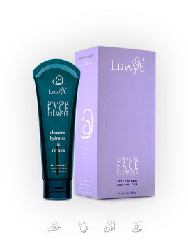 LUWYT ACTIVE CLEANSER CREAM 125 ML
Gentle Cleansing - Removes dirt, makeup, and impurities without drying or irritating skin.
Hydration Boost - Keeps skin moisturized and supple with ingredients like Provitamin B5 and Oat Extract.
Soothing Effect - Cal