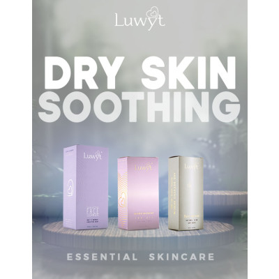 
LUWYT DRY SKIN CARE SOOTHING KIT curated combo pack for essential skin care with, 
LUWYT ACTIVE CLEANSER CREAM
LUWYT ENRICHED MOISTURISER WITH EMU OIL
LUWYT RETINOL FACE SERUM FOR DRY SKIN
LUWYT VIBRANT LIP SHADE (COMPLEMENTARY)
