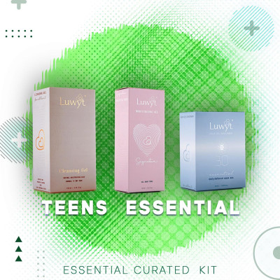 LUWYT TEENS ESSENTIAL CARE combo pack for essential skin care with
LUWYT INTENSE HYDRATING CLEANSING GEL
LUWYT MOISTURIZING GEL
LUWYT ESSENTIAL DAILY DEFENCE AQUA GEL
LUWYT VIBRANT LIP SHADE (COMPLEMENTARY)