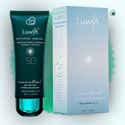 LUWYT Essential Age Defying Hydra Sun Defence Moisturiser sunscreen - 80 ml - Popular Product over INR 700 in Popular moisturizing Sunscreen