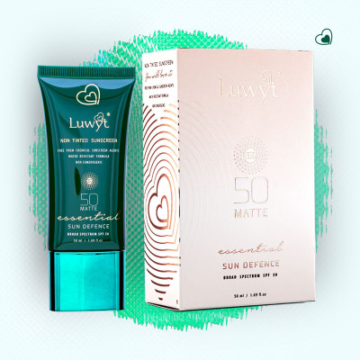 LUWYT ESSENTIAL SUN DEFENCE SUNSCREEN
Broad-Spectrum Protection - Shields skin from UVA, UVB, visible light, IR, and pollution to prevent sunburn and premature aging.
Non-Tinted & No White Cast - Seamlessly blends into all skin tones with a smooth, invi
